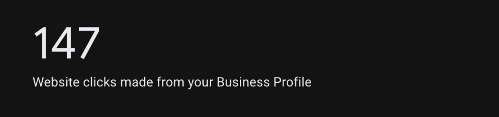 147 website clicks from The Skin Queen Google Business Profile